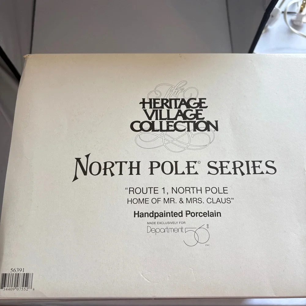 Department 56 North Pole Series Route 1 North Pole Home of Mr. & Mrs. Claus